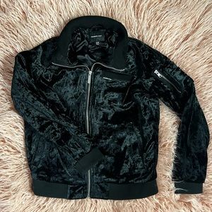 Members Only Crushed Velvet Bomber Jacket Big Girls